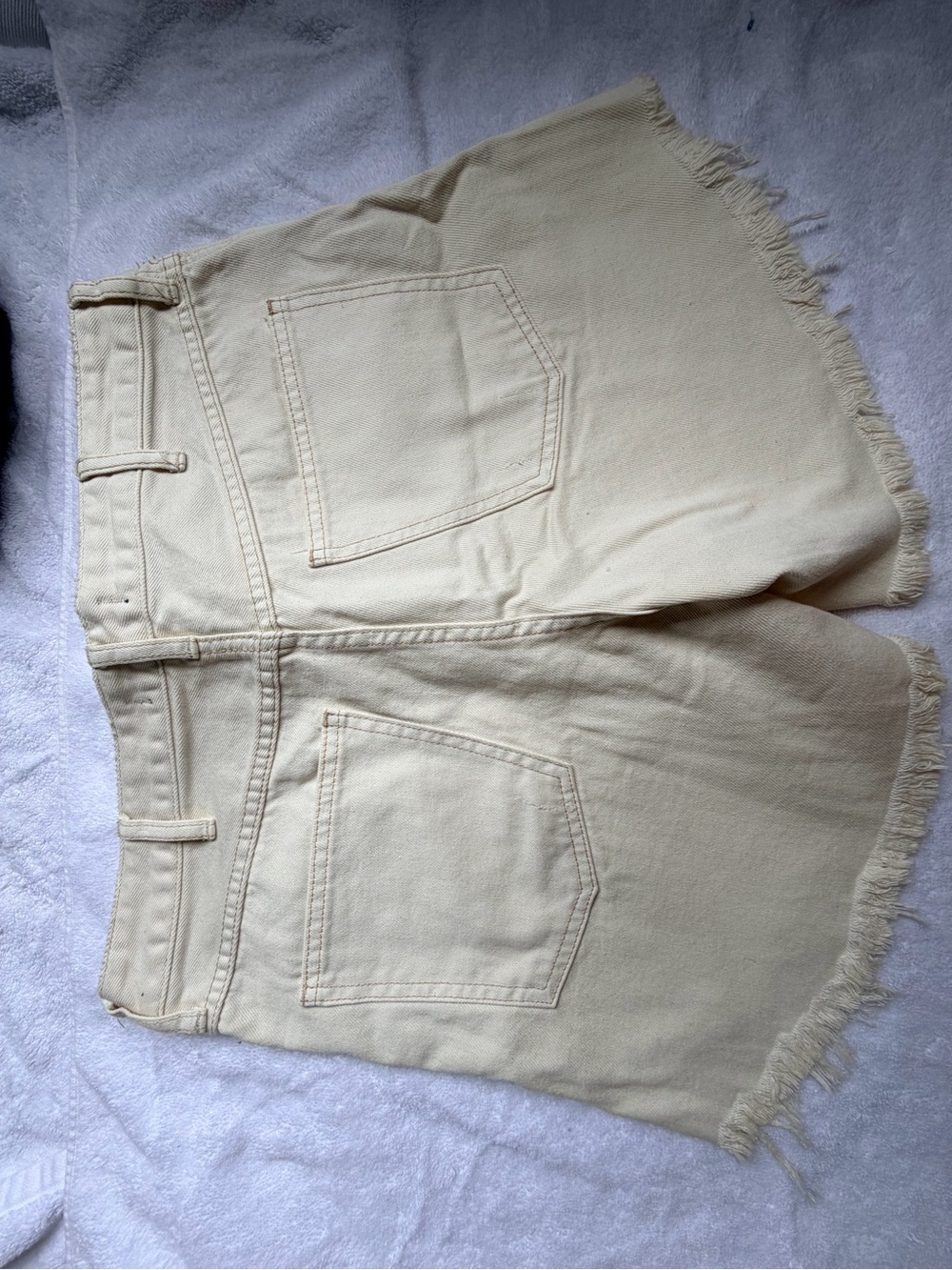 We The Free Cream High-Rise Button-Front Shorts - Picture 4 of 8
